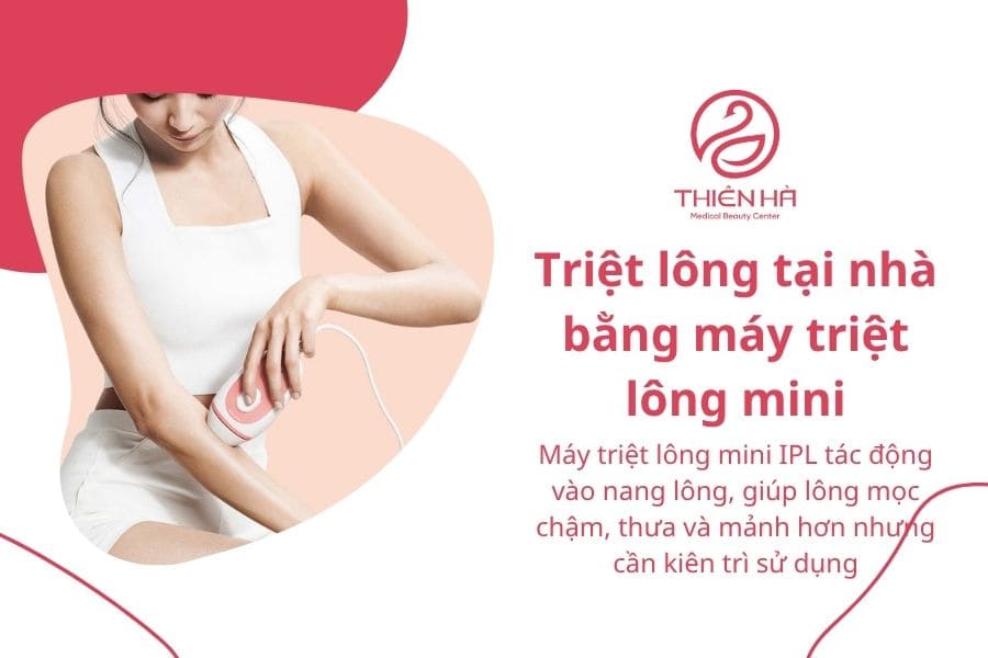 Triệt lông tại nhà bằng máy triệt lông mini là phương pháp được nhiều chị em yêu thích