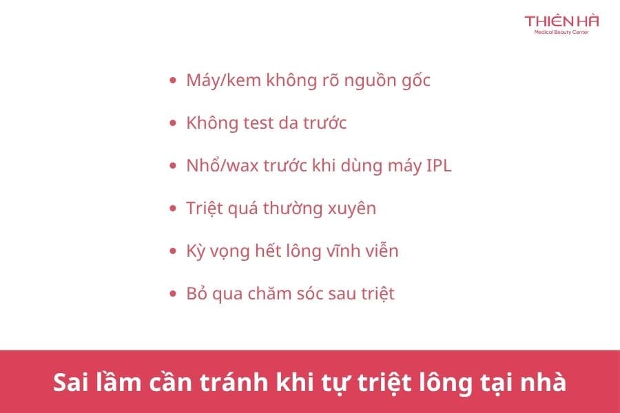 Sai lầm cần tránh khi tự triệt lông tại nhà