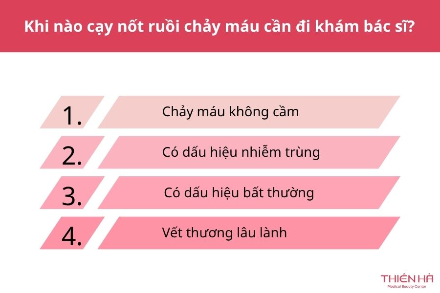 Cạy nốt ruồi chảy máu: Nguyên nhân, cách xử lý và khi nào khám 5 Khi nào cạy nốt ruồi chảy máu cần đi khám bác sĩ?