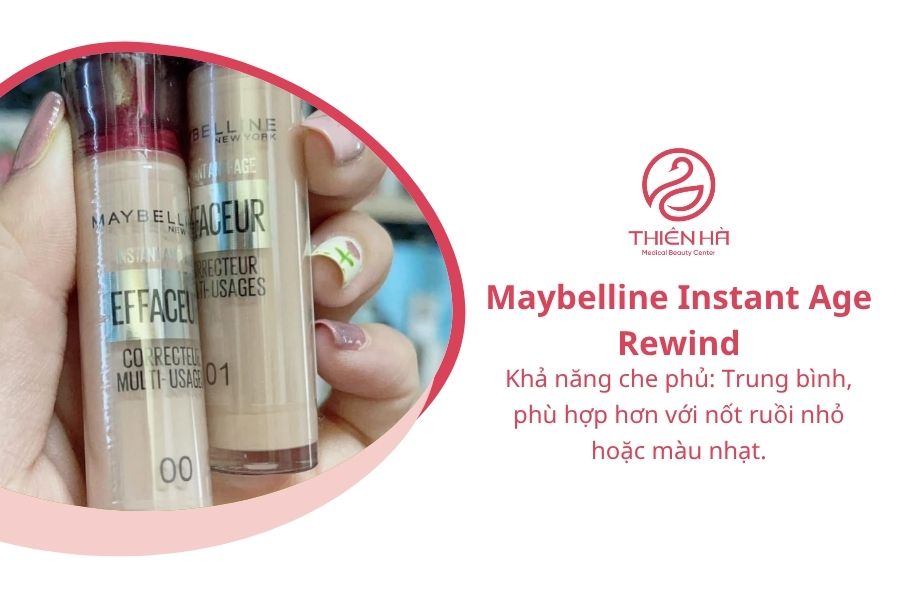 Kem che nốt ruồi: Top 5 sản phẩm tốt và cách che tự nhiên 7 Maybelline Instant Age Rewind