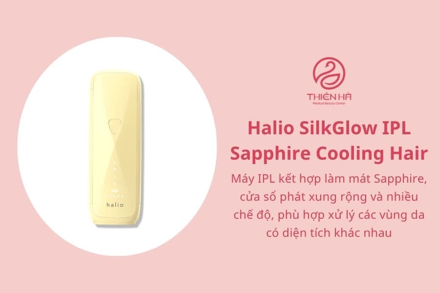 Máy triệt lông mini Halio SilkGlow IPL Sapphire Cooling Hair
