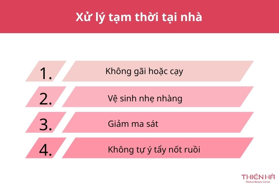 Nốt ruồi lồi bị ngứa: Nguyên nhân và cách xử lý an toàn 4 Xử lý tạm thời tại nhà