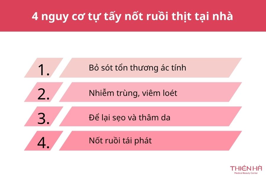 Nốt ruồi thịt là gì? Nguyên nhân, cách nhận biết và xử lý an toàn 5 Có nên tự tẩy nốt ruồi thịt tại nhà không?