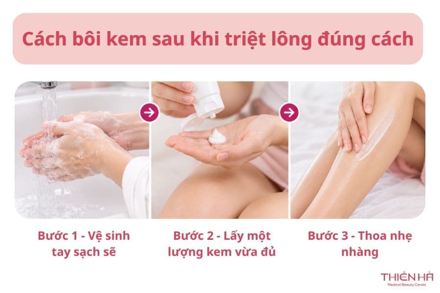 Cách bôi kem sau khi triệt lông đúng cách