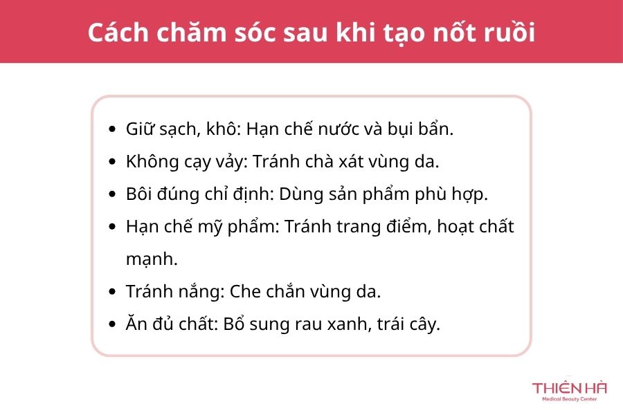Tạo nốt ruồi đẹp tự nhiên: Phương pháp, độ bền và chi phí 9 Cách chăm sóc sau khi tạo nốt ruồi