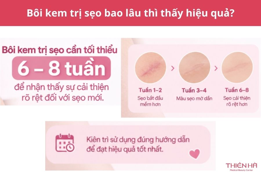 Bôi kem trị sẹo bao lâu thì thấy hiệu quả?