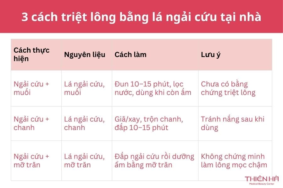 3 cách triệt lông bằng lá ngải cứu tại nhà