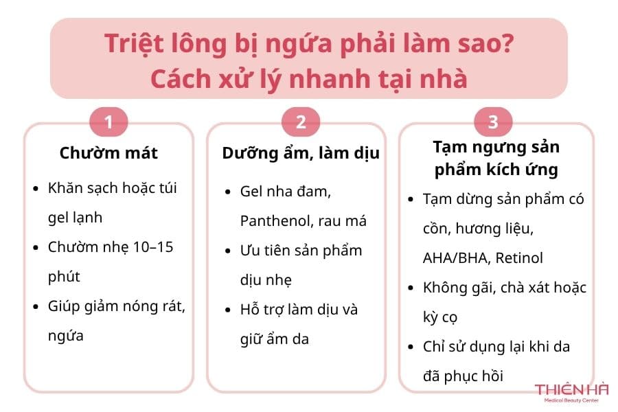 Triệt lông bị ngứa: Nguyên nhân và cách xử lý 3 Triệt lông bị ngứa phải làm sao? Cách xử lý nhanh tại nhà