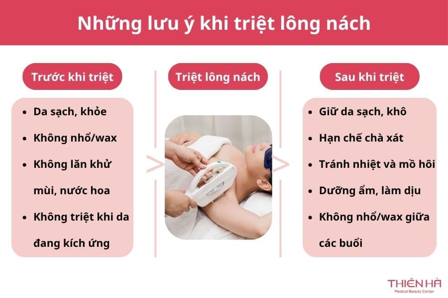 Những lưu ý khi triệt lông nách
