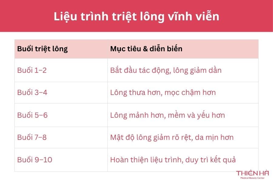 Liệu trình triệt lông vĩnh viễn 