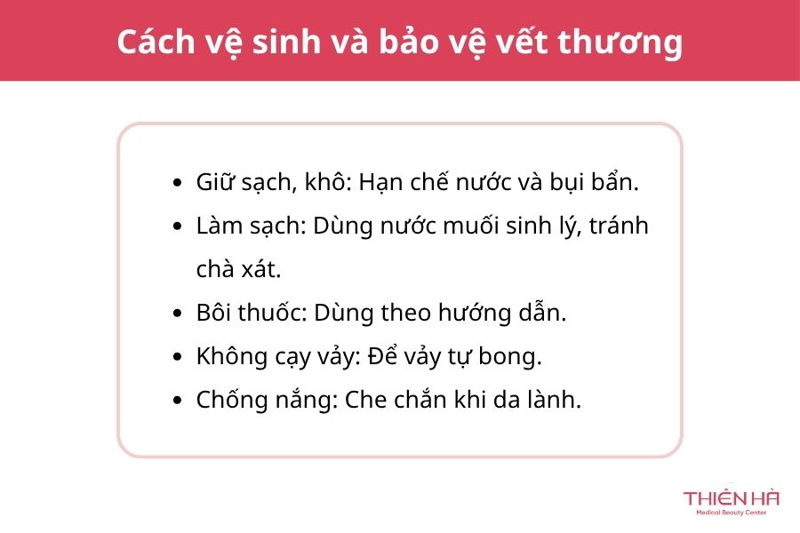 Xóa nốt ruồi an toàn: Phương pháp, chi phí và cách hạn chế sẹo 8 Cách vệ sinh và bảo vệ vết thương