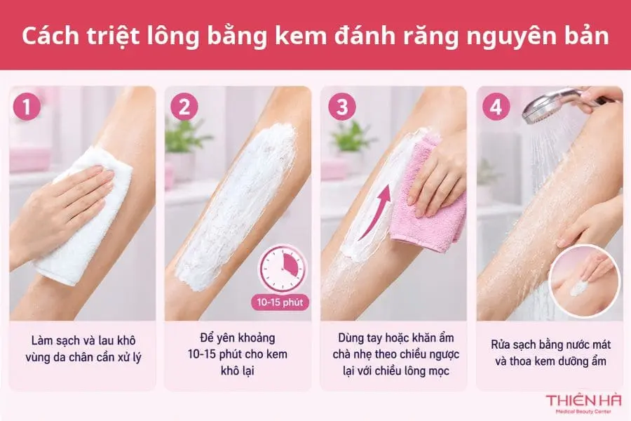 Cách triệt lông chân bằng kem đánh răng tại nhà 3 Cách triệt lông bằng kem đánh răng nguyên bản