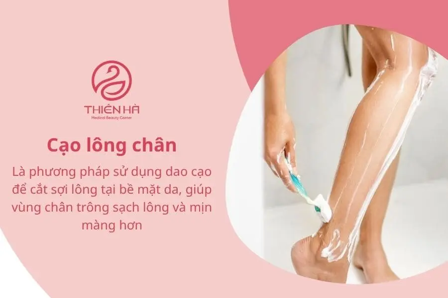 Cách triệt lông chân tại nhà: Cạo lông chân