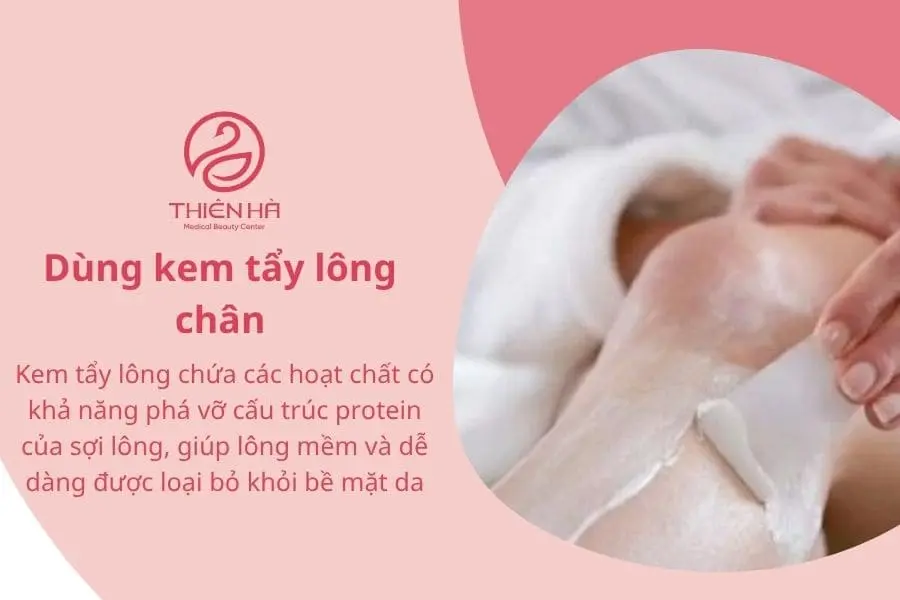 Cách triệt lông chân tại nhà: Dùng kem tẩy lông