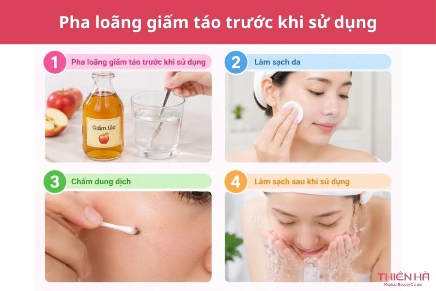 Pha loãng giấm táo trước khi sử dụng