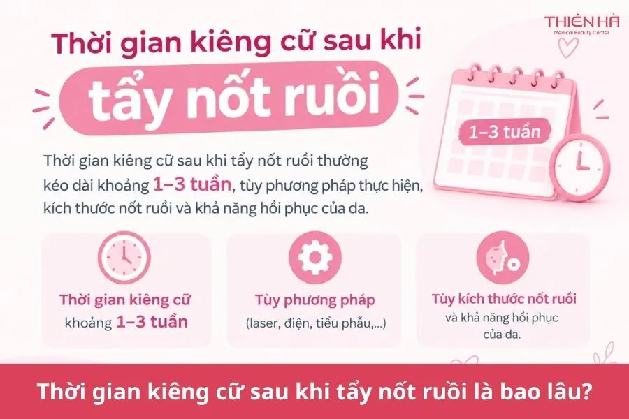 Thời gian kiêng cữ sau khi tẩy nốt ruồi là bao lâu?