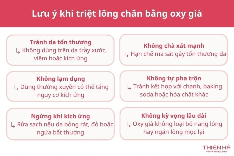 Triệt lông chân bằng oxy già có hiệu quả không? 4 Lưu ý khi triệt lông chân bằng oxy già
