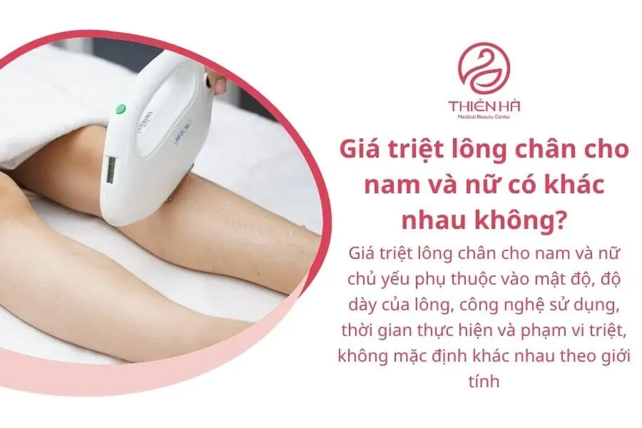 Triệt lông chân bao nhiêu tiền? Chi phí thực tế 2 Giá triệt lông chân cho nam và nữ có khác nhau không?