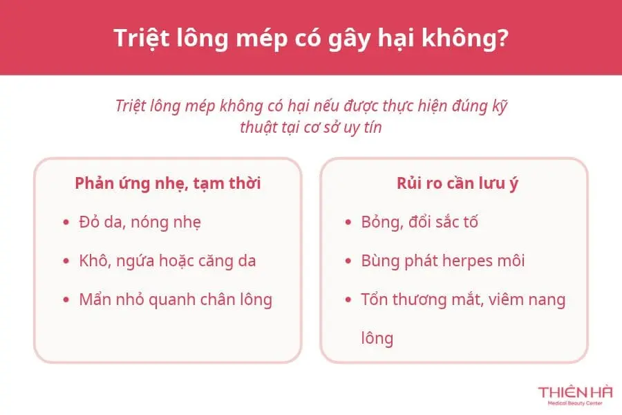 Triệt lông mép có gây hại không?