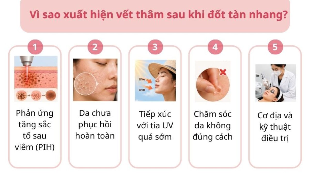 Cách chăm sóc vết thâm sau khi đốt tàn nhang đúng chuẩn