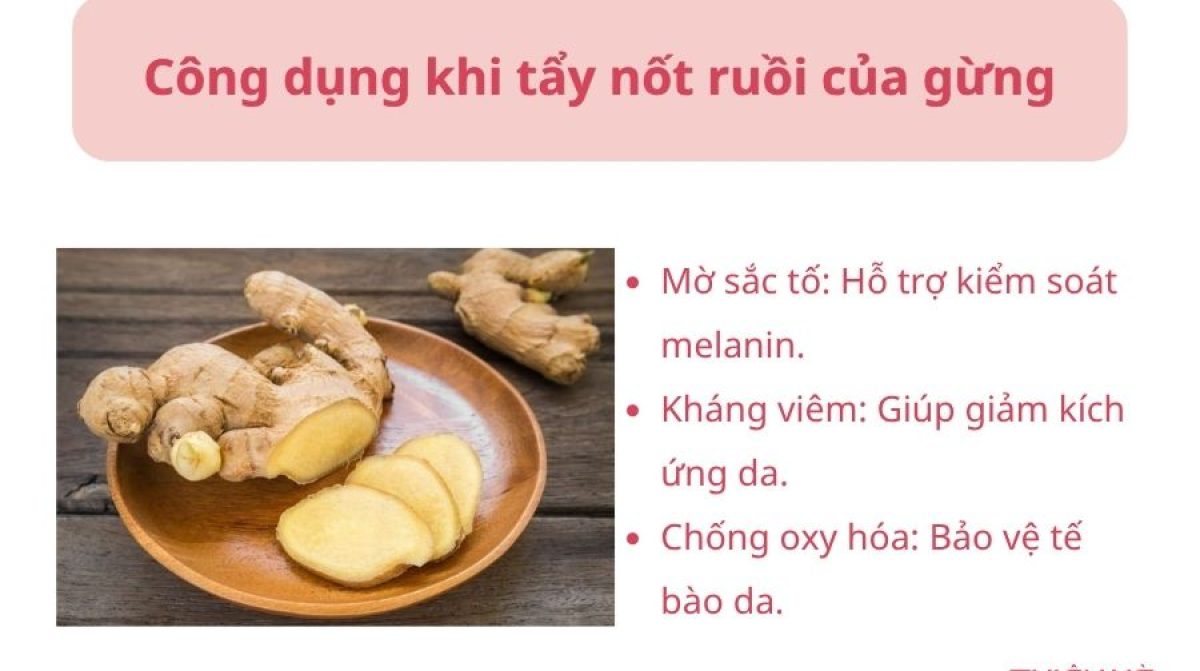 Cách tẩy nốt ruồi bằng gừng: Hướng dẫn và lưu ý quan trọng