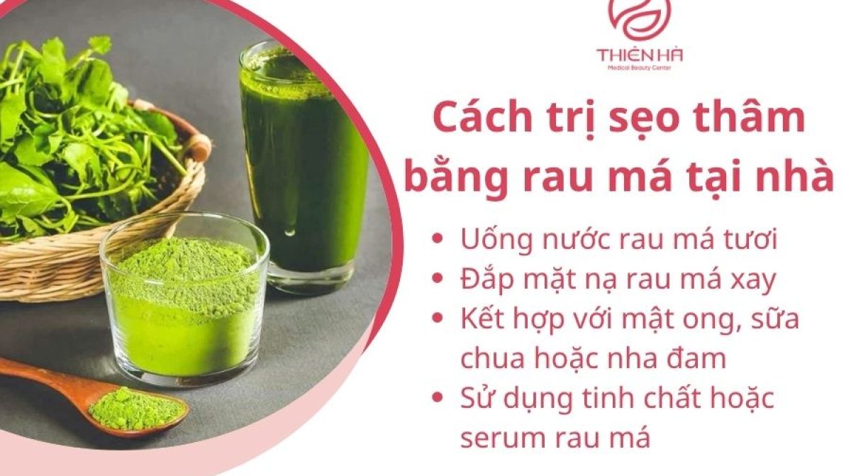 Cách trị sẹo thâm bằng rau má tại nhà an toàn và tiết kiệm