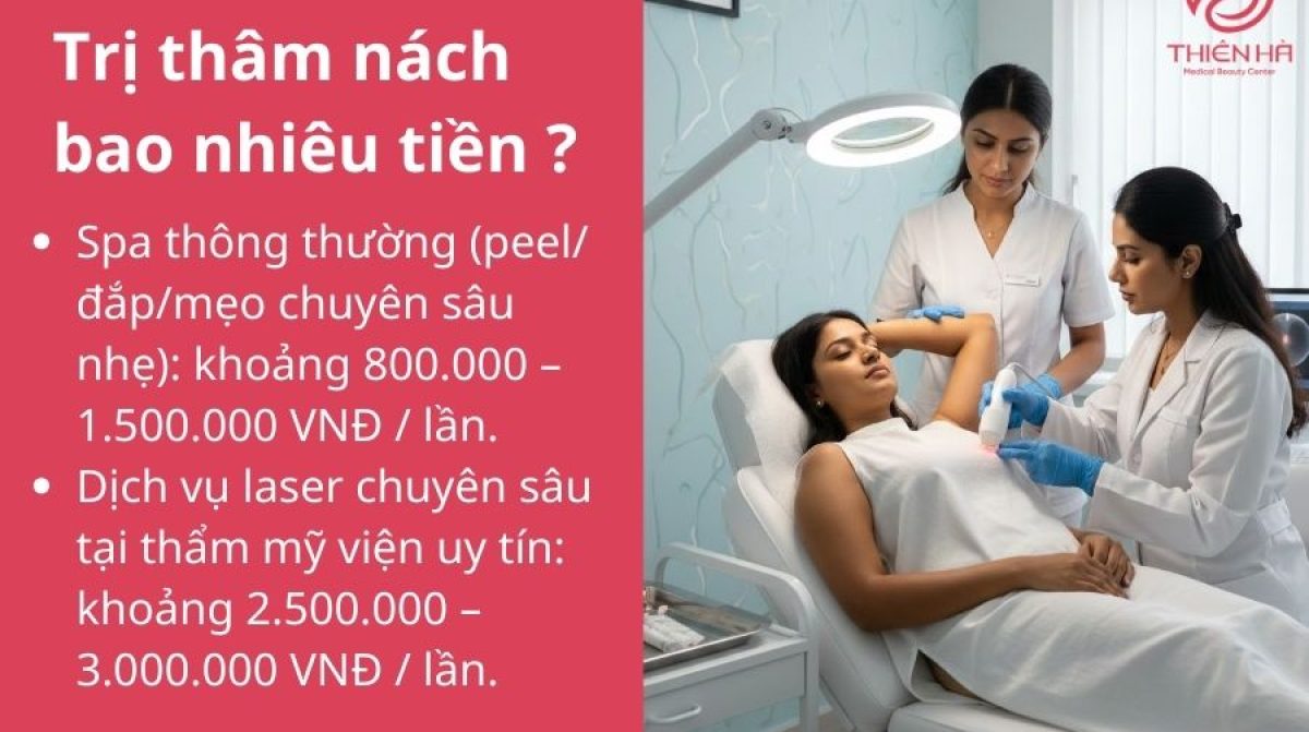 Trị thâm nách bao nhiêu tiền? Bảng giá & cách chọn nơi uy tín
