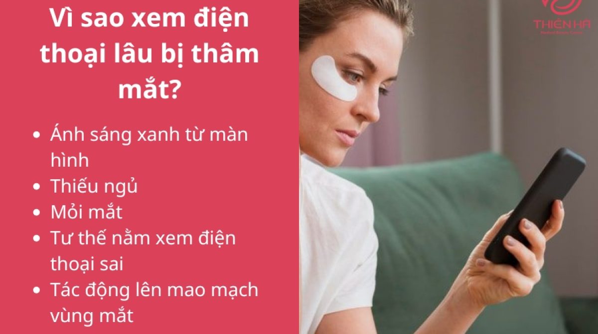 Xem điện thoại bị thâm mắt: Đừng chủ quan!